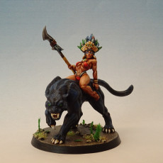 Picture of print of Kaata, Princess on Panther (AMAZONS! Kickstarter)