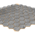3D printable industrial textured 61 hexagonal bases for wargame 1.25" image