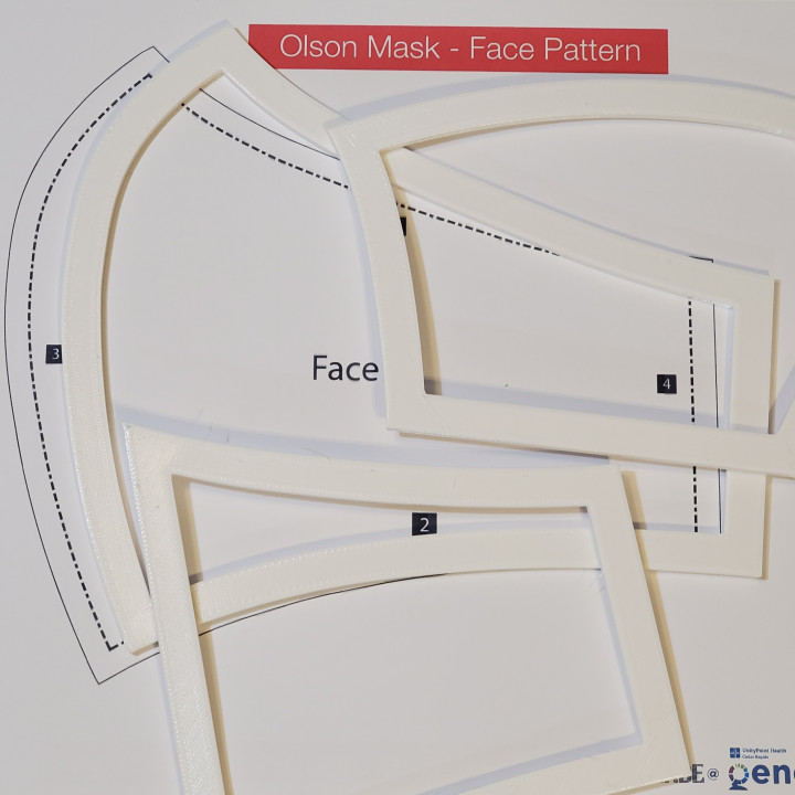 Cuting Guides for Olson Face Mask