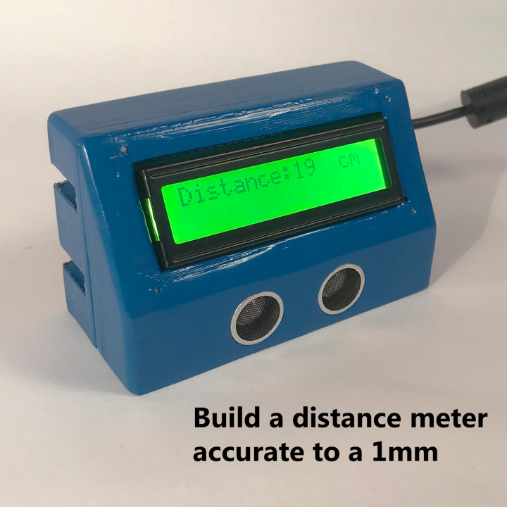 DIY Distance Meter. Arduino, Ultrasonic range finder, LCD