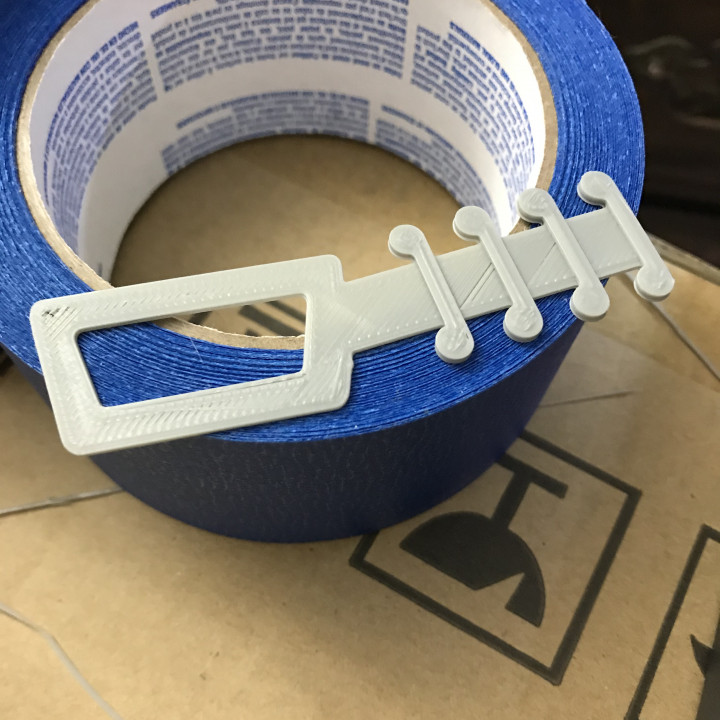 3D Printable Extension link for surgical mask strap by Jonathan Maxwell