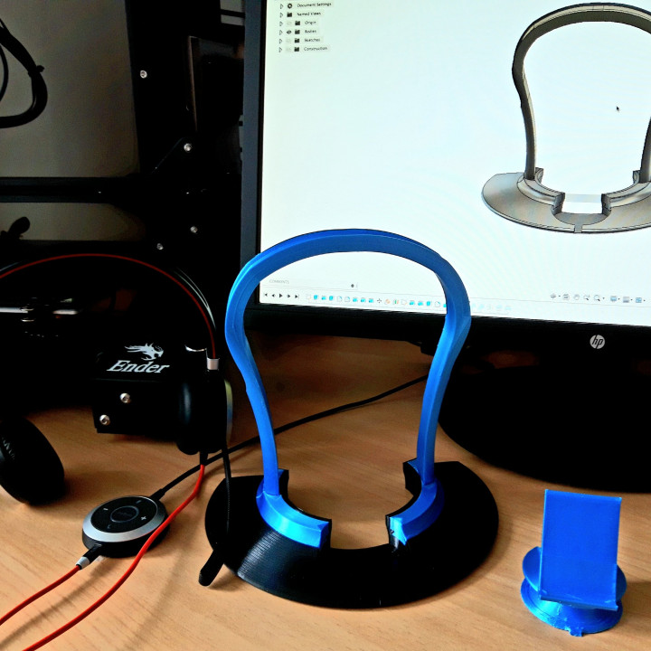 Headphone or Headset Stand (tested with Jabra evolve 40)