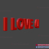 I Love You Text STL Print File Mother Father Day Valentine Gift image