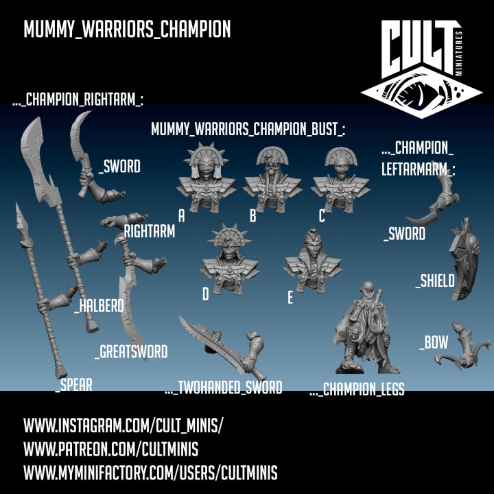 Fichiers 3D de Cultmini pour des Gdt 720X720-mummy-warriors-champion-assembly