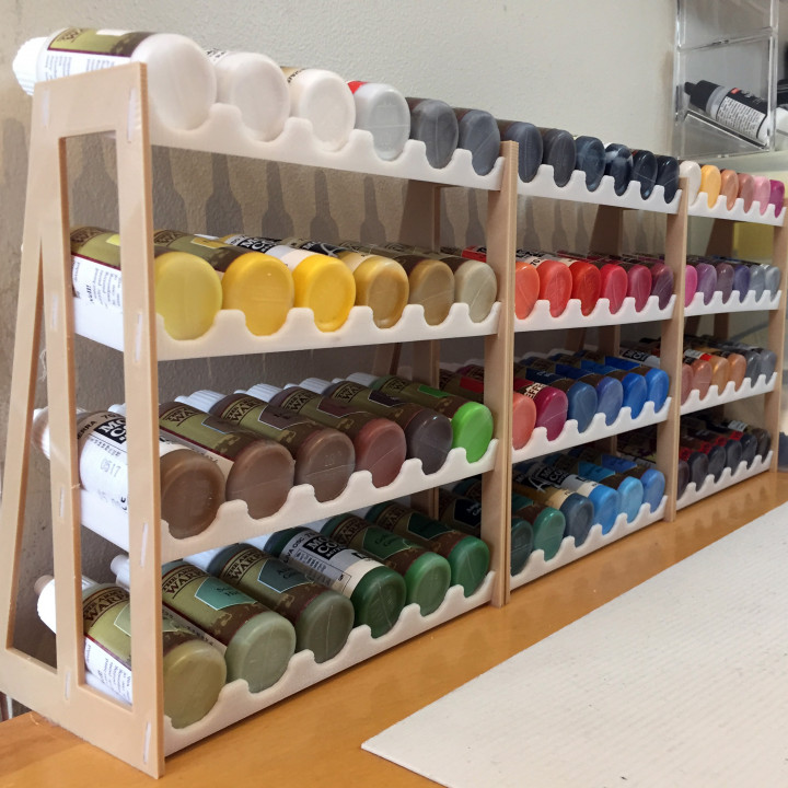 3D Printable The Perfect Paint Rack by Conor O'Kane