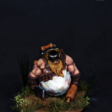 Picture of print of Dwarven Warrior Chef Miniature - pre-supported