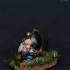 Dwarven Warrior Chef Miniature - pre-supported print image