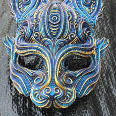 Picture of print of Kitsune inspired half mask This print has been uploaded by ian martin
