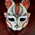 Kitsune inspired half mask print image