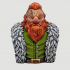 Adventurer Dwarf bust print image