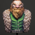 Adventurer Dwarf bust print image