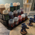 Storage rack system for Hobby paints print image