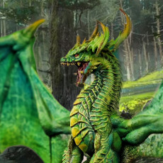 Picture of print of Green Dragon