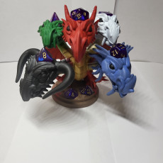 Picture of print of Polychromatic Dragon Dice Holder/ Chibi Head This print has been uploaded by Jacob Luten