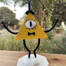 Picture of print of Bill Cipher from Gravity Falls