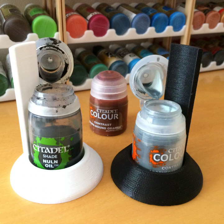 3D Printable Citadel paint pot holder by Conor O'Kane