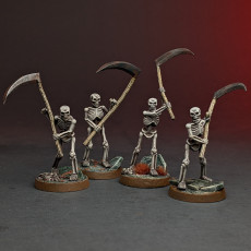 Picture of print of Classic Skeletons w/ Scythes x4