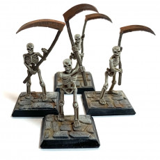 Picture of print of Classic Skeletons w/ Scythes x4