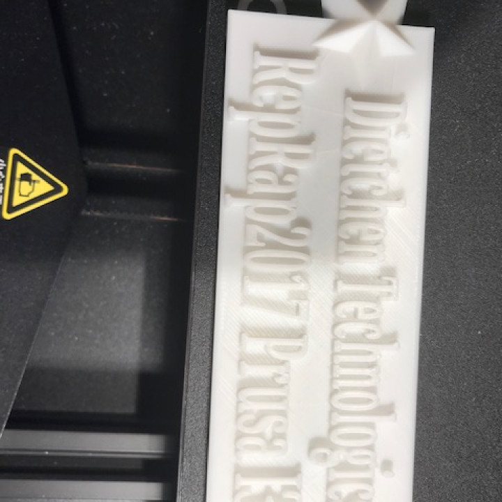 Funny Plate for my First 3D Printer Prusa