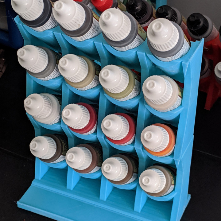 STL file Army Painter/Vallejo stackable organizer/paint rack 🖼️・3D printer  model to download・Cults