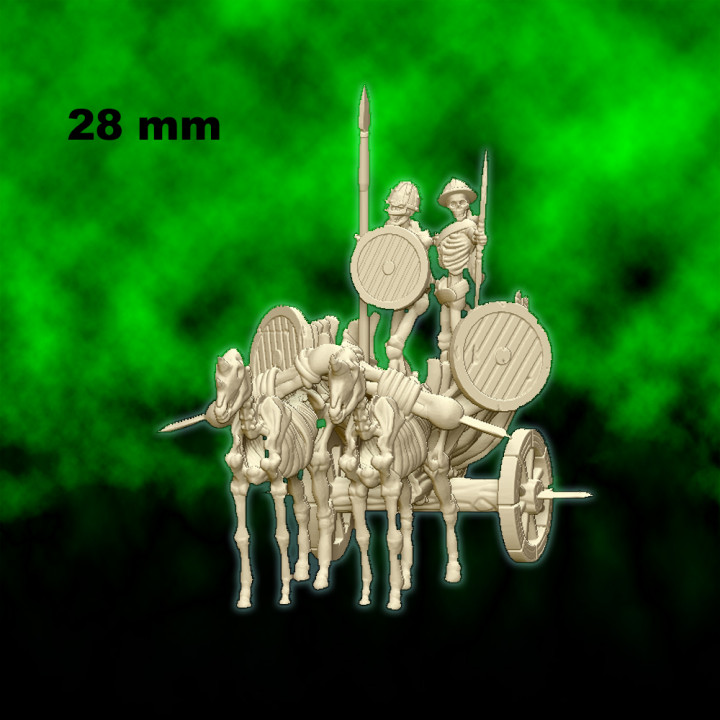 $4.99Skeleton Chariot - 28mm for wargame