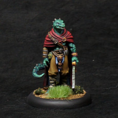 Picture of print of Koa Lizardfolk Barbarian - Presupported