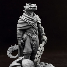 Picture of print of Koa Lizardfolk Barbarian - Presupported