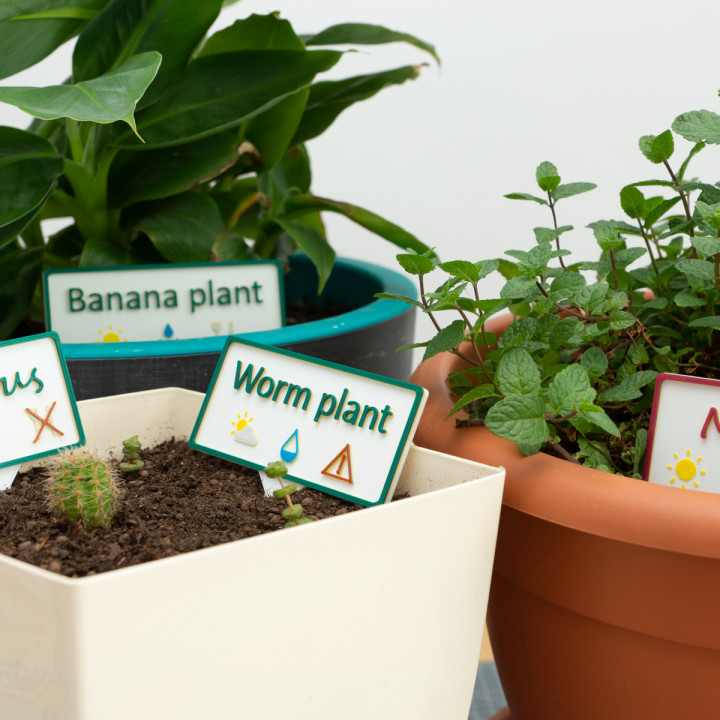 Multicolor plant labels