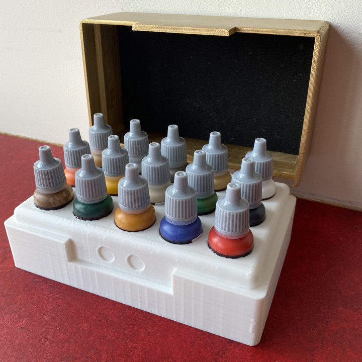 3D Printed Paint Holder ( Vallejo Paints) by Chessell