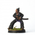 samurai ready for battle print image