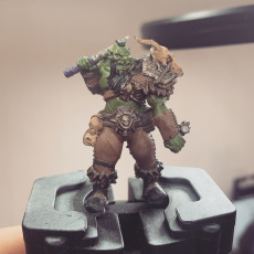 Picture of print of FREE - Orc Barbarian - 32mm scale miniature with supports