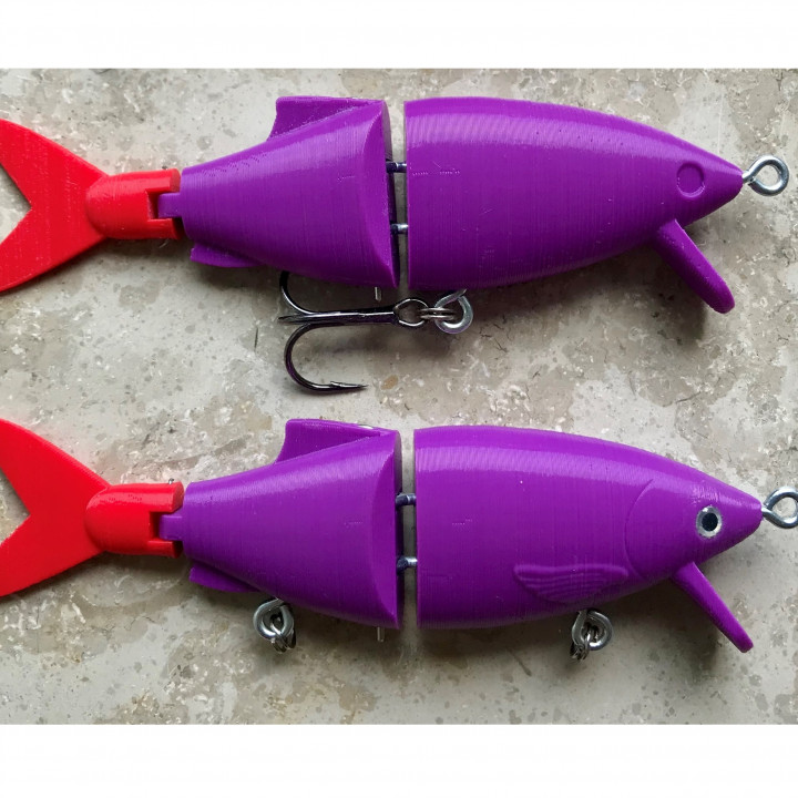 3D Printable Swimbait fishing Lure 12.5cm (easy print and build