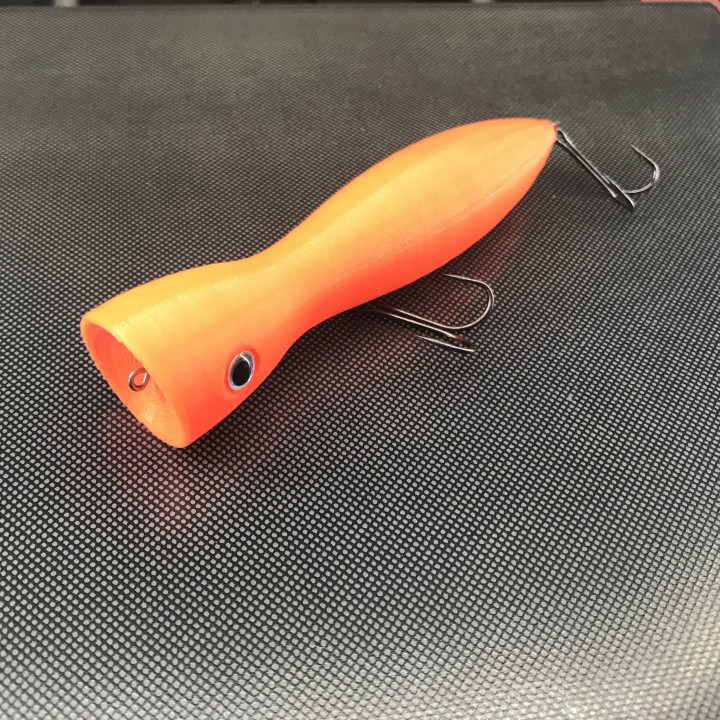 3D Printable Popper fishing lure 150mm (build in air chamber) by