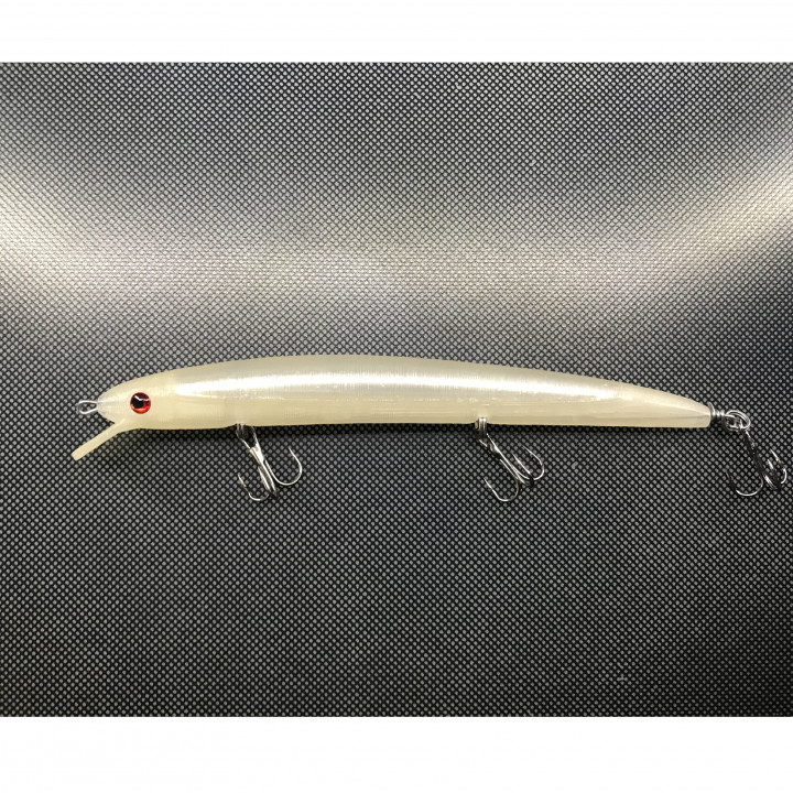 3D Printable Glide Bait Fishing Lure 12.5cm (easy print and build