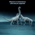Allosaurus vs Camarasaurus 1-35 scale pre-supported dinosaur image
