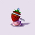 Strawberry and cream dessert jewelry box image