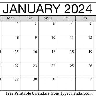 January 2024 Calendar @jan2024 - MyMiniFactory