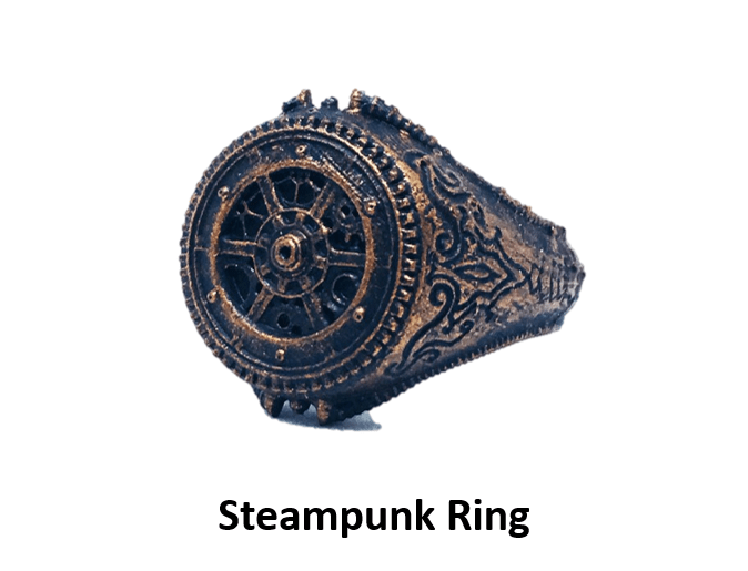 3D printable steampunk ring